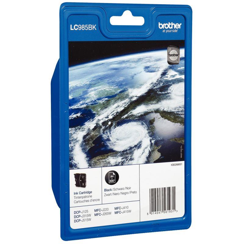 Image de  Brother TERRE cartouche jet d''encre noire authentique (LC985BK) 