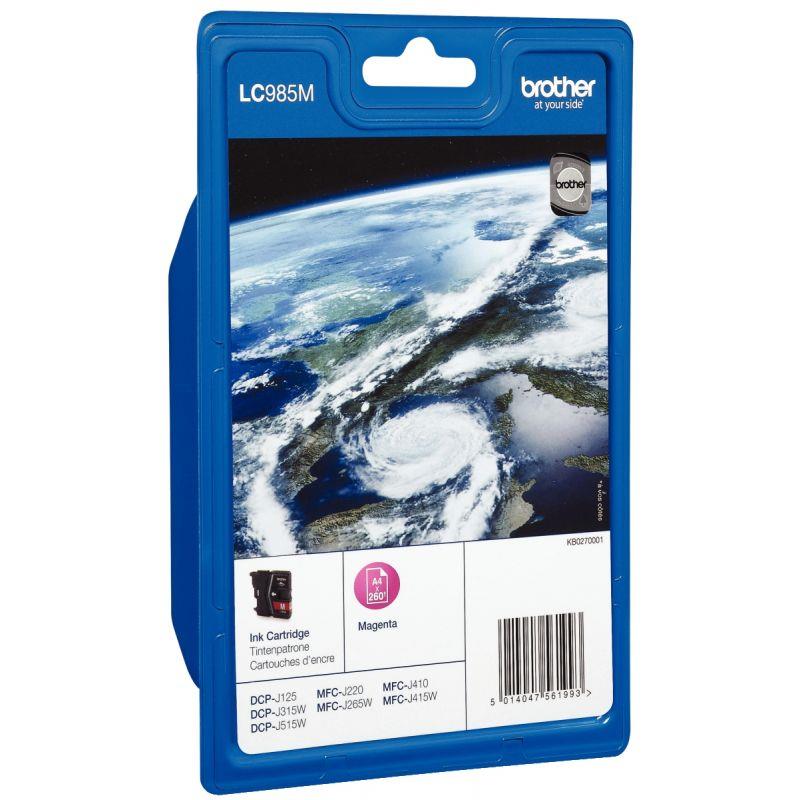 Image de  Brother TERRE cartouche jet d''encre magenta authentique (LC985M) 