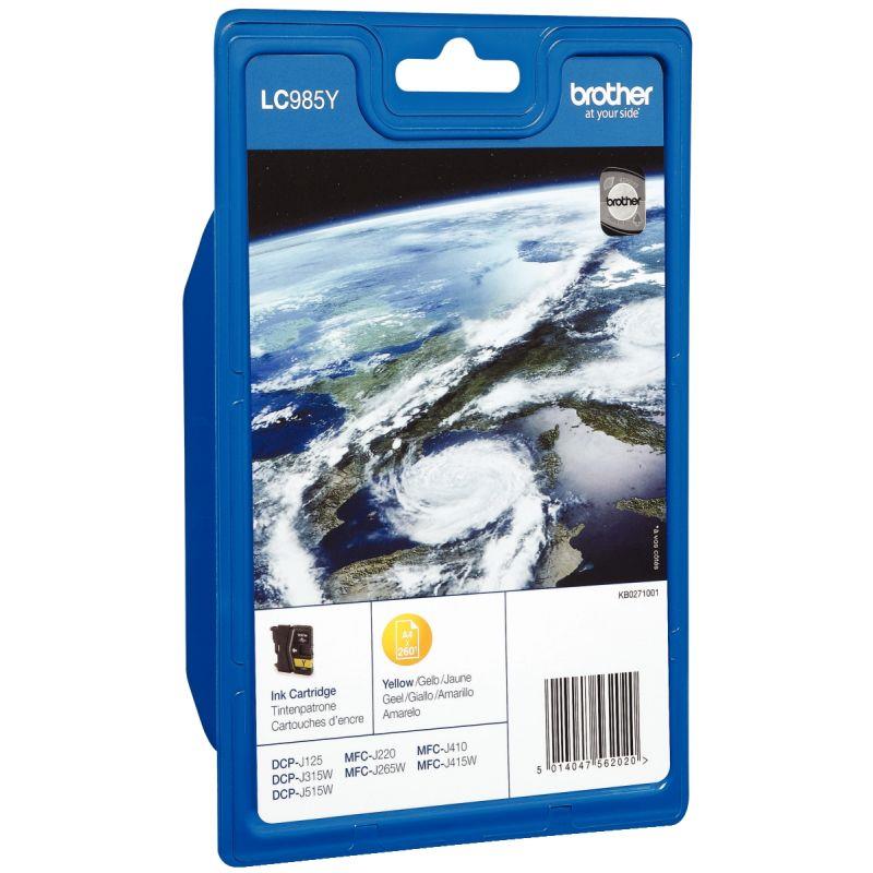 Image de  Brother TERRE cartouche jet d''encre jaune authentique (LC985Y) 