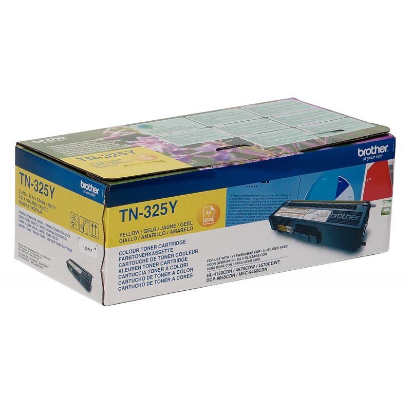 Image de  Brother TN325Y toner laser jaune haute capacité authentique 