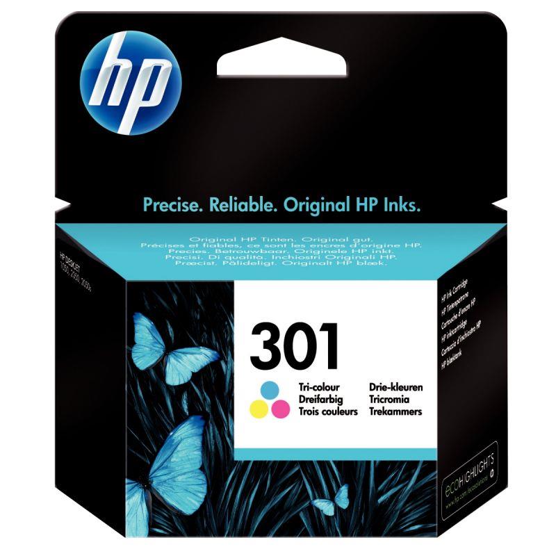 Image de  HP 301 cartouche d''encre trois couleurs authentique (CH562EE) 