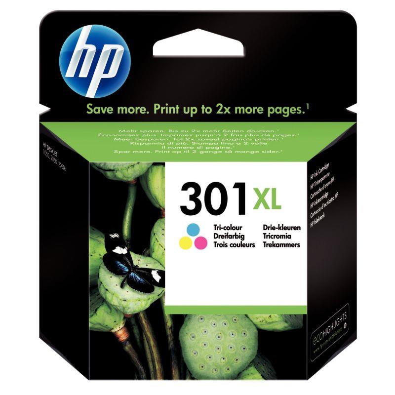 Image de  HP 301XL cartouche d''encre trois couleurs grande capacité authentique (CH564EE) 