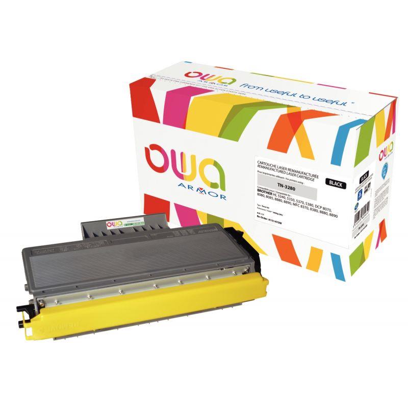 Image de  OWA toner laser noir haute capacité remanufacturé compatible Brother TN3280 