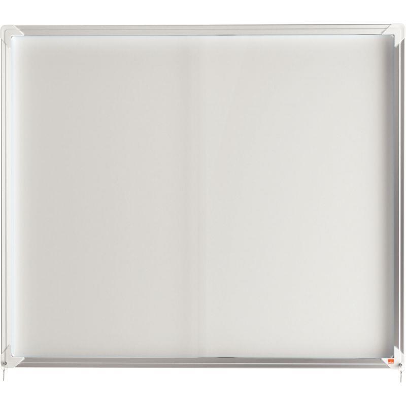Image de  Vitrine d''intérieur portes coulissantes Premium plus fond métal 12 feuilles A4 
