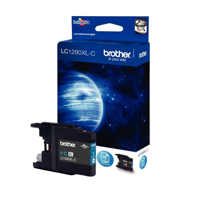 Image de  Brother NEPTUNE cartouche jet d''encre cyan haute capacité authentique (LC1280XLC) 