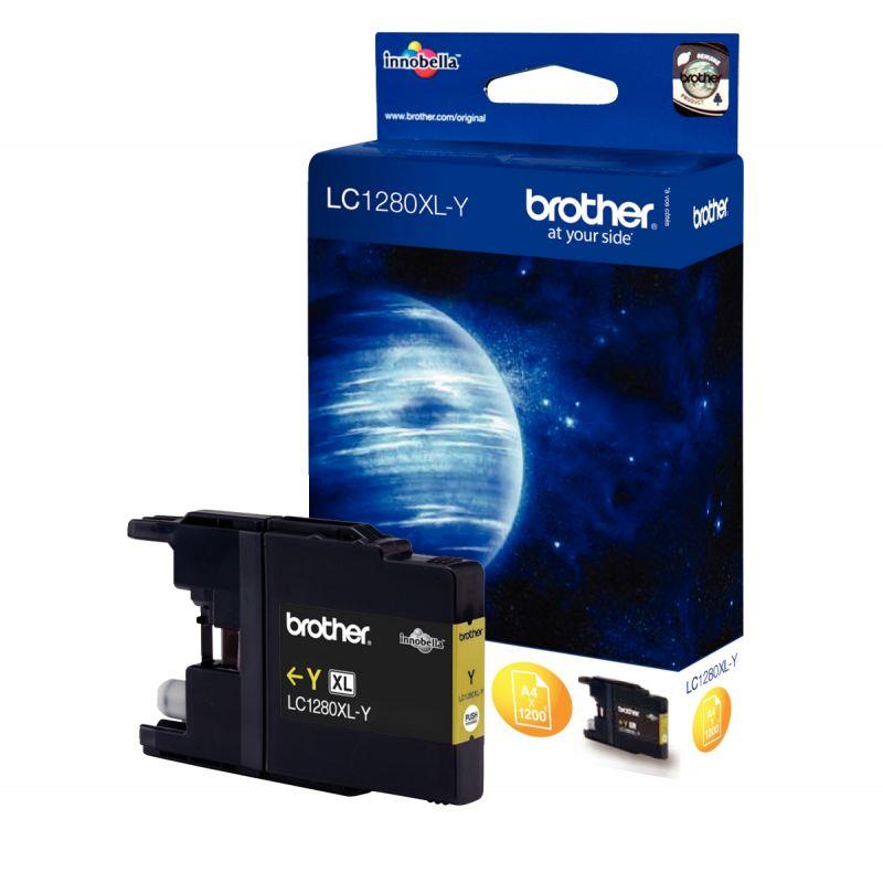 Image de  Brother NEPTUNE cartouche jet d''encre jaune haute capacité authentique (LC1280XLY) 