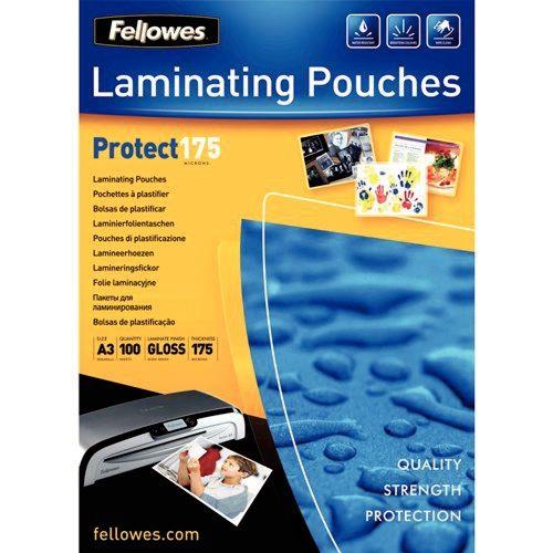 Image de  Boîte de 100 pochettes de plastification A3 175 microns 