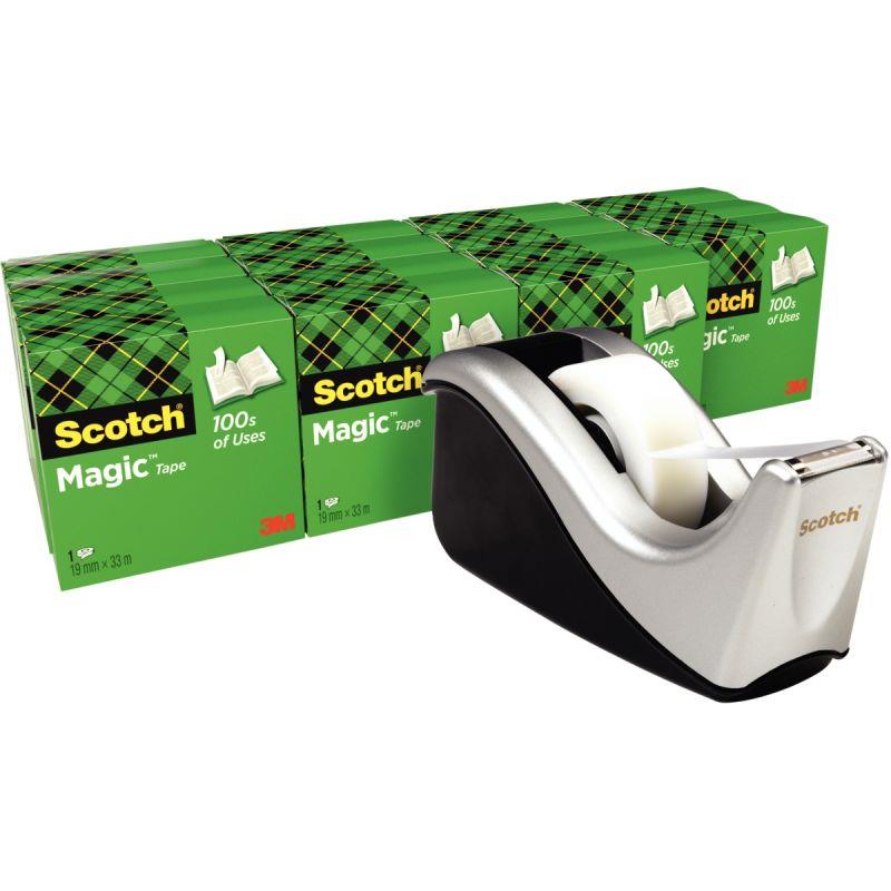 Image de  Lot de 16 rouleaux adhésifs Magic 19mmx33m et dévidoir 
