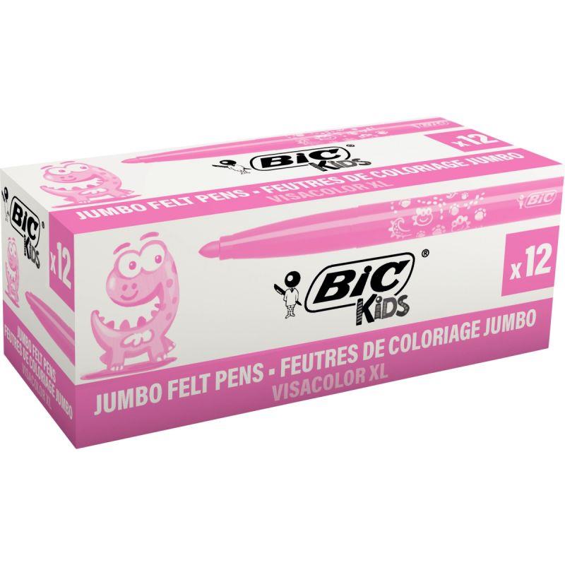 Image de  Boîte de 12 feutres Visacolor XL rose 
