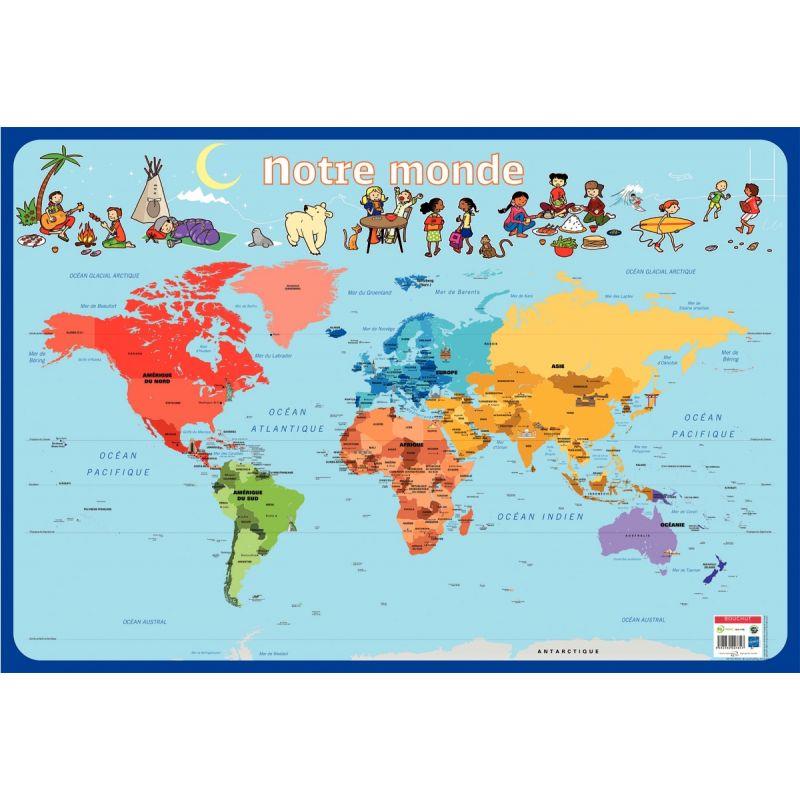 Image de  Poster en PVC 76x52cm le monde 