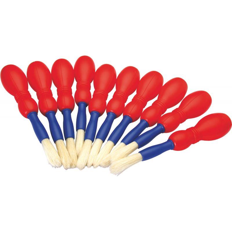 Image de  Lot de 10 pinceaux avec manche en plastique 