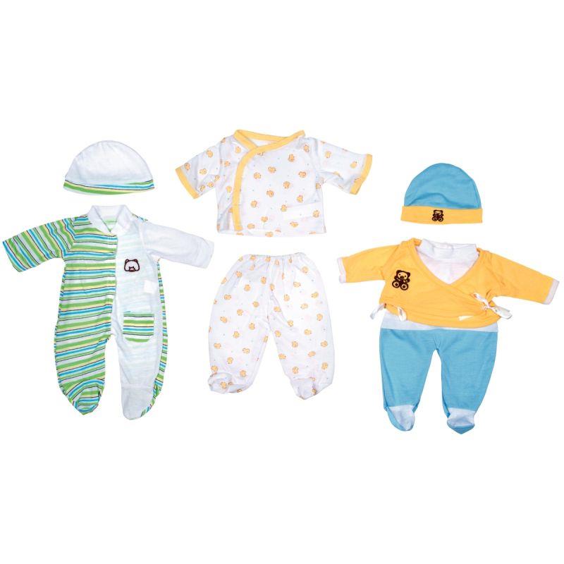 Image de  Lot de 3 pyjamas mixtes pour poupées 40/42 cm 