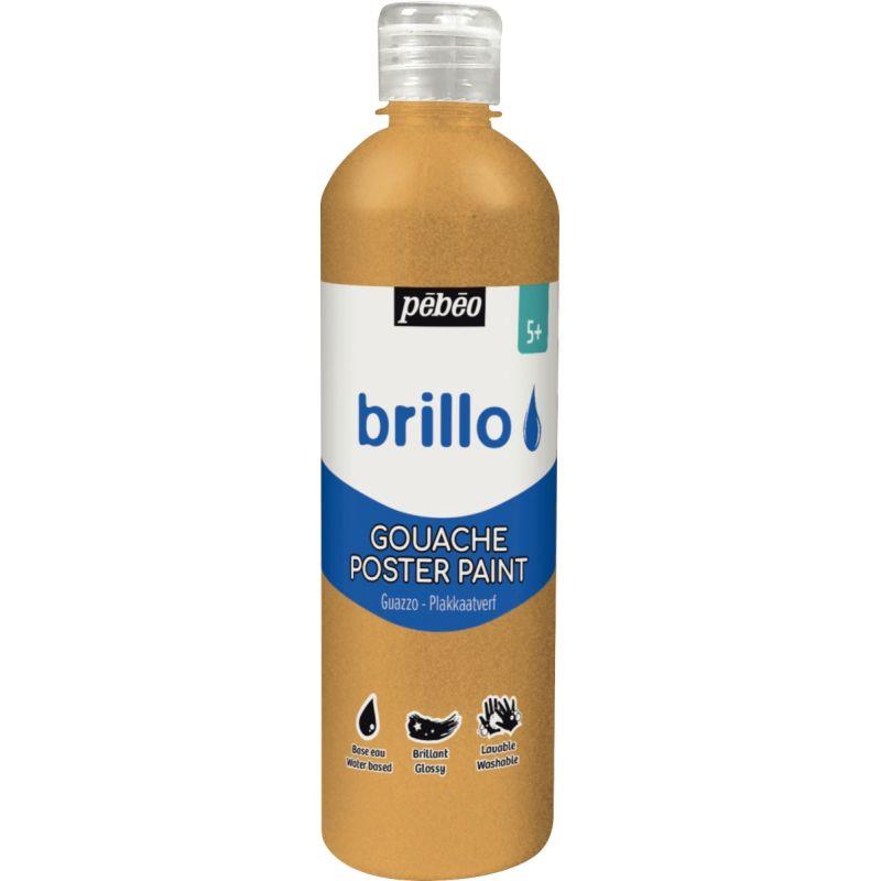Image de  Flacon 500 ml de gouache brillante BRILLO coloris or 
