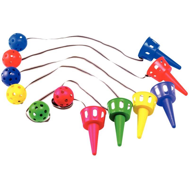 Image de  Lot de 6 bilboquets géants assortis 