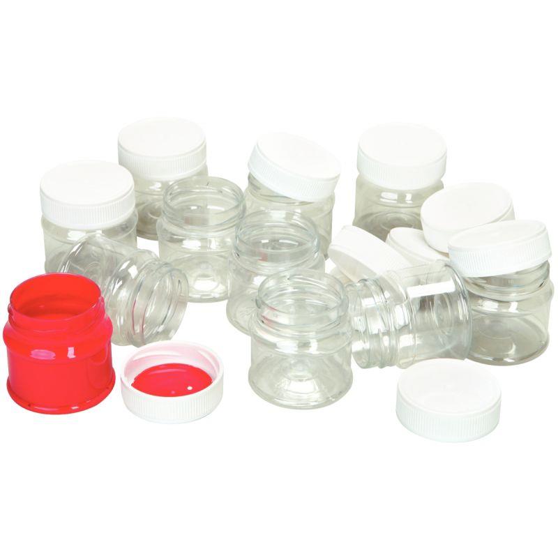 Image de  Lot de 12 pots de 50 ml en PET transparent 