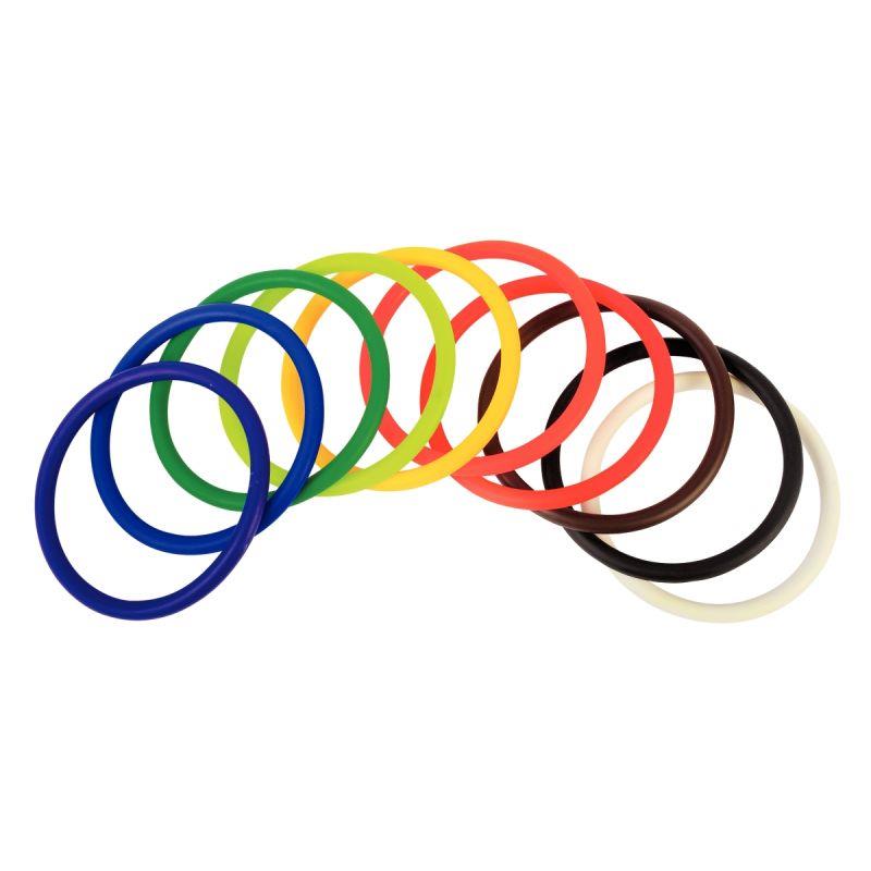 Image de  Set de 10 anneaux à lancer diamétre 16cm assortis 