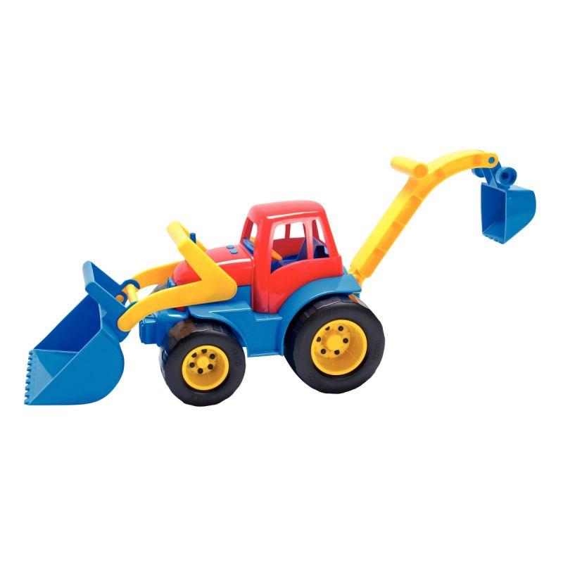 Image de  Tractopelle en plastique, longueur 42 cm 