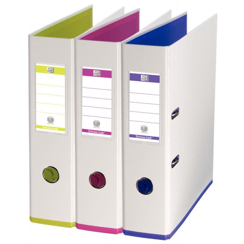 Image de  Carton de 10 classeurs à levier MY COLOUR pour format A4, dos 8 cm, blanc 