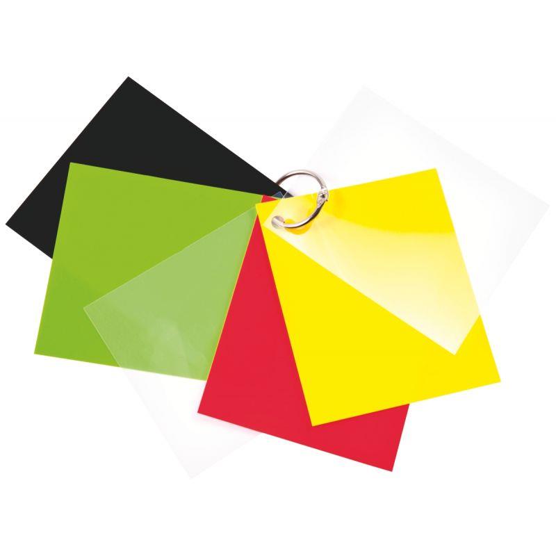 Image de  Pochette de 30 feuilles de plastique fou couleurs assorties 