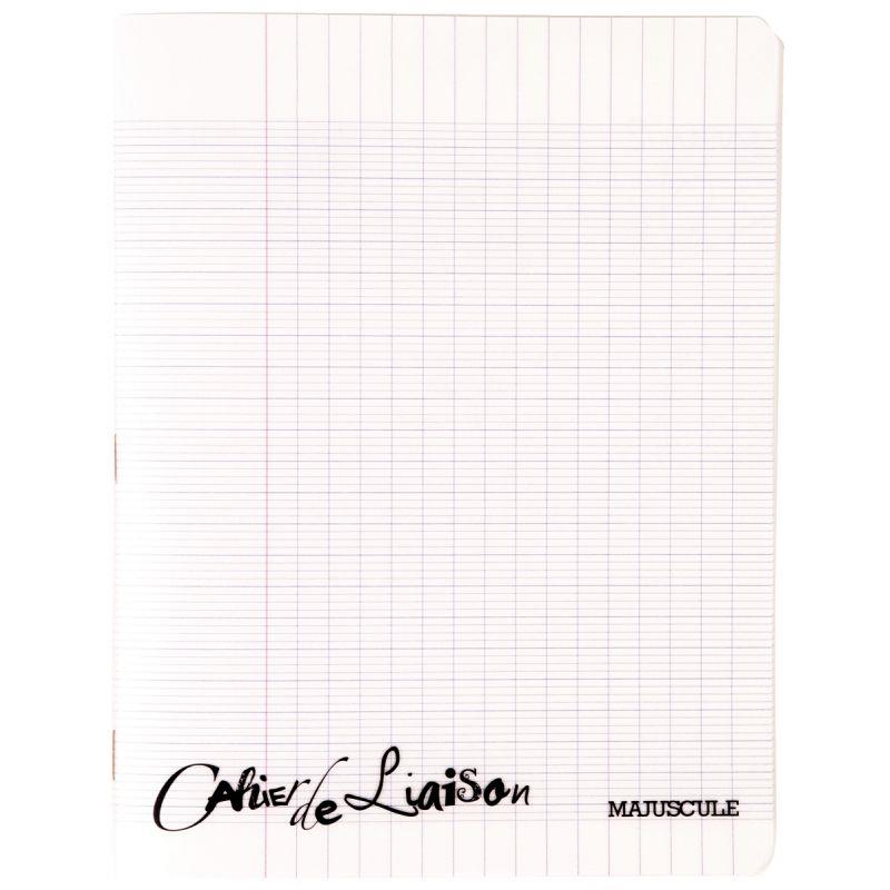 Image de  Cahier de liaison 48 pages MAJUSCULE, format 17x22 cm, seyès, couverture polypropylène incolore 