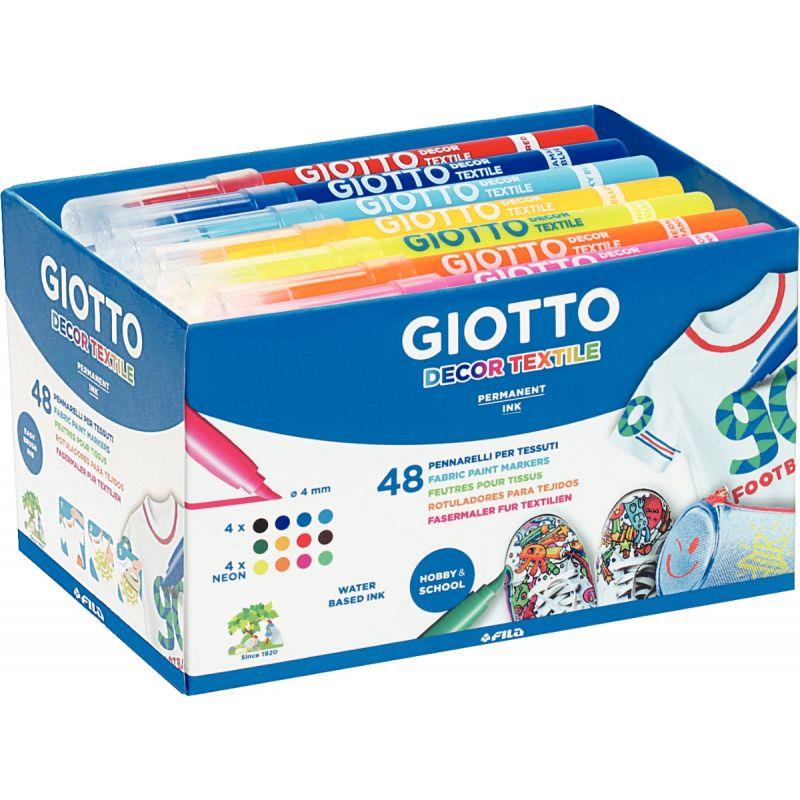 Image de  Schoolpack de 48 feutres textile pointe moyenne coloris assortis 