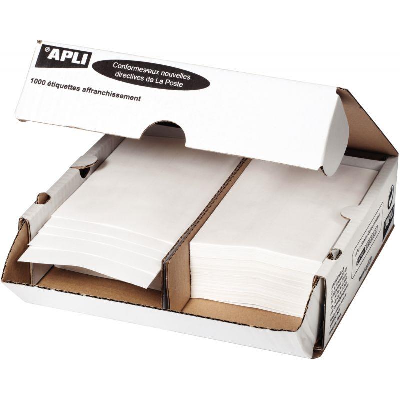 Image de  Boîte de 1000 étiquettes d''affranchissement 140x45mm - 2 poses 