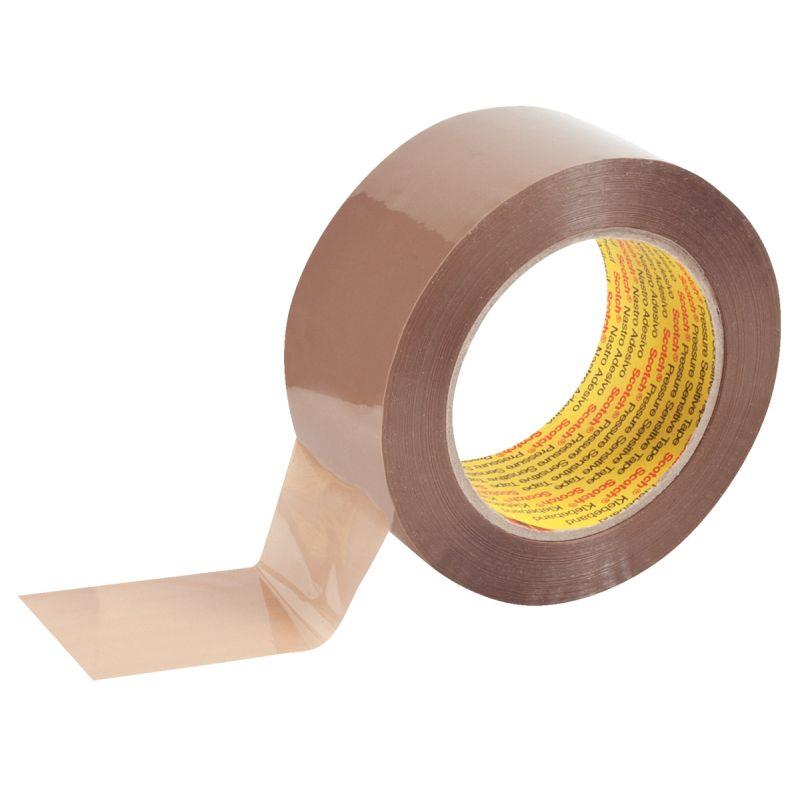Image de  Lot de 6 rouleaux adhésifs en polypropylène acrylique havane 100mx50mm 