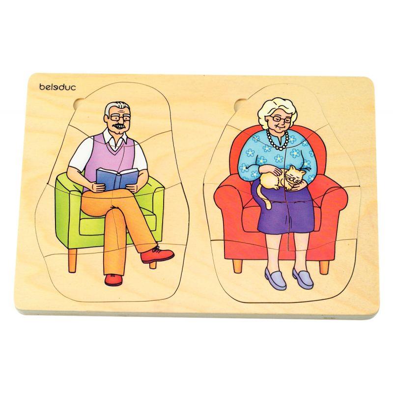 Image de  Puzzle en bois multi-niveaux, le cycle de la vie 