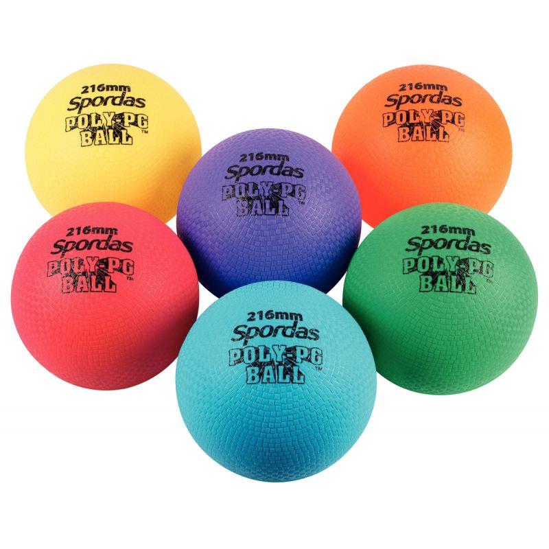 Image de  Lot de 6 ballons tous sports grainés diamètre 15cm 