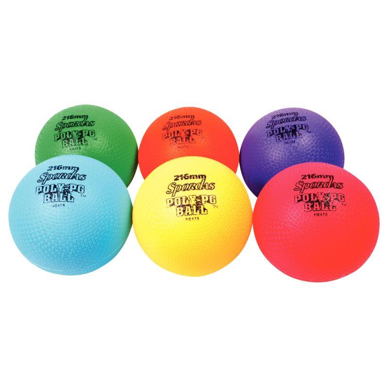 Image de  Lot de 6 Ballons tous Sports grainés diamètre 21cm 