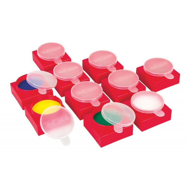 Image de  Lot de 10 maxi pots avec couvercle 