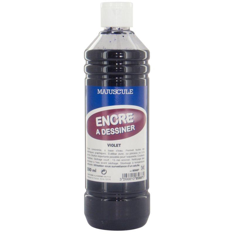 Image de  Flacon de 500 ml d’encre à dessiner MAJUSCULE coloris violet 