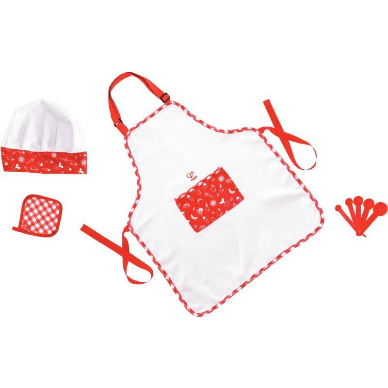 Image de  Tablier de cuisine avec 2 gants et une toque 