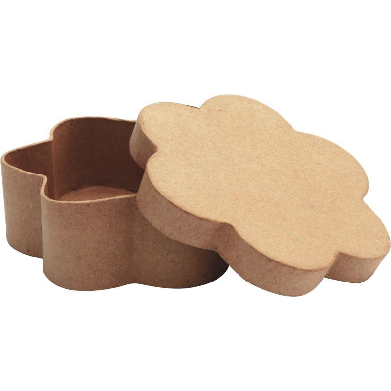 Image de  Lot de 8 boites forme fleur en carton brun 