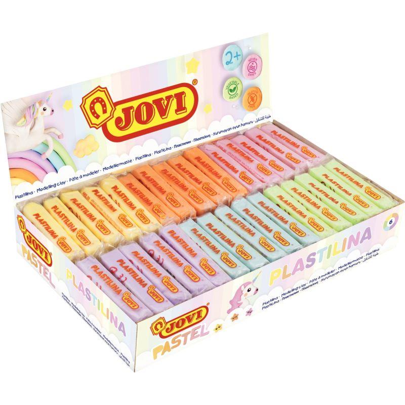 Image de  Boite 30 pains 50g plastilina  pastel 