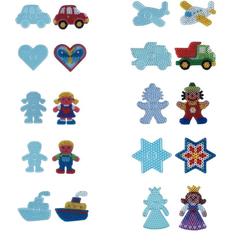 Image de  Sachet de 10 plaques préformées pour perles Hama taille maxi formes fantaisie 