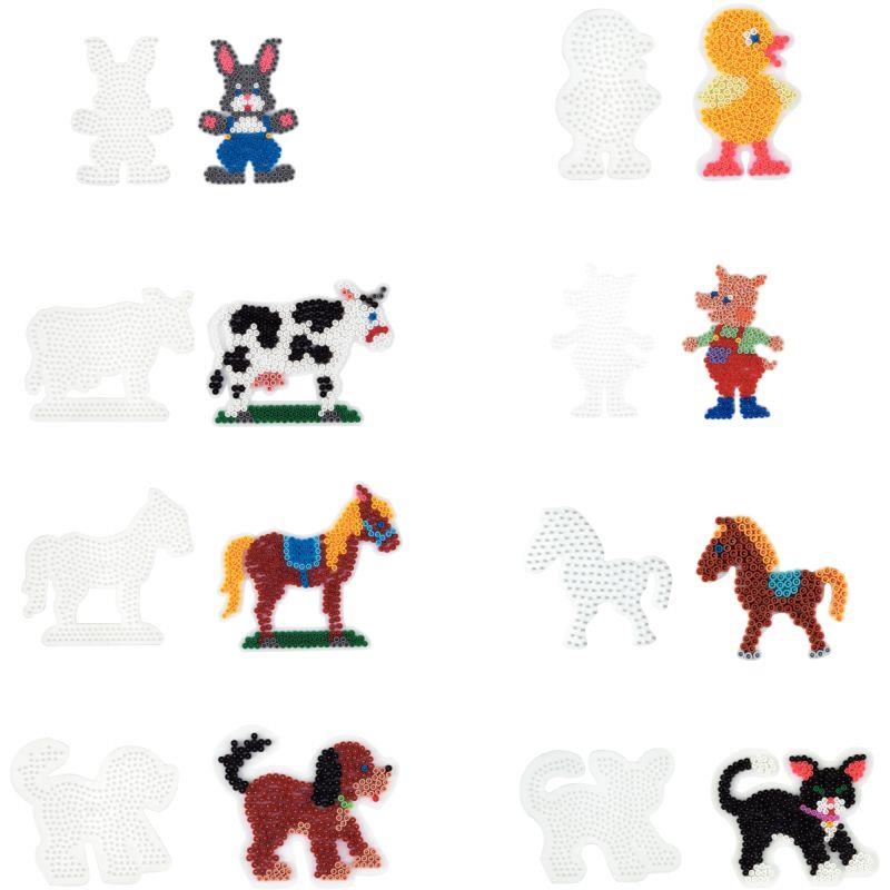 Image de  Sachet de 8 plaques préformées pour perles Hama taille midi animaux domestiques 