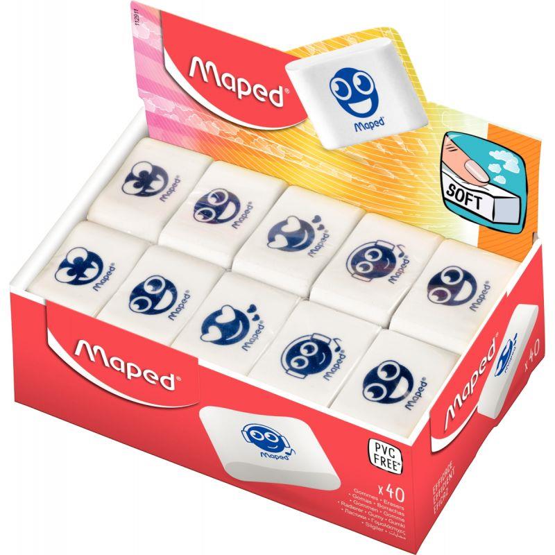 Image de  Boîte de 40 gommes assorties 