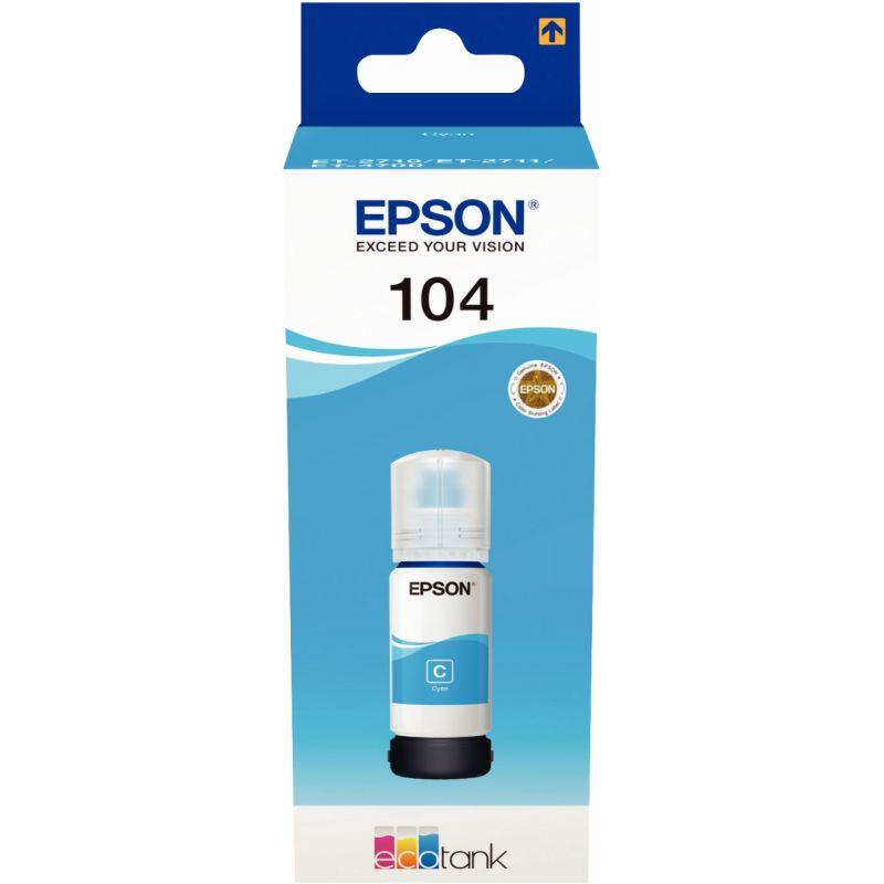 Image de  Epson 104 flacon d''encre cyan authentique (T00P240) 