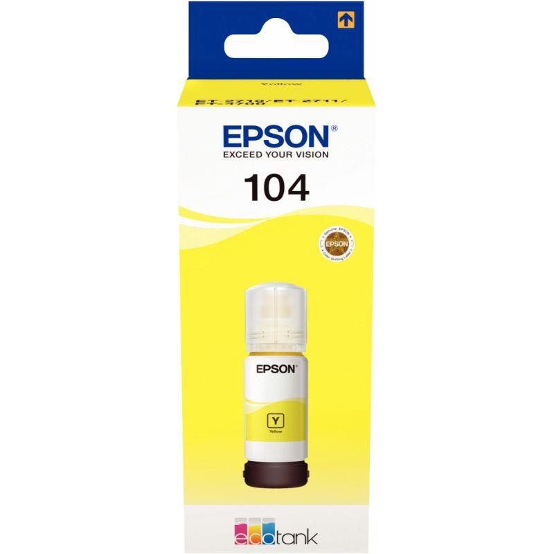 Image de  Epson 104 flacon d''encre jaune authentique (T00P440) 