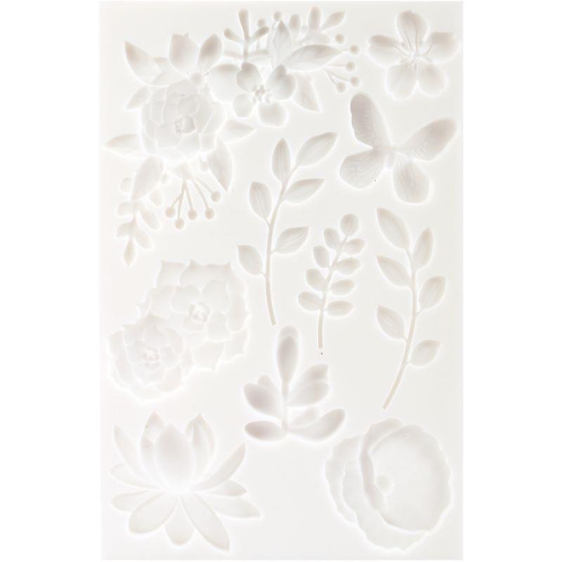 Image de  Lot de 2 moules silicone tropical et Floral 20 x 13 cm 