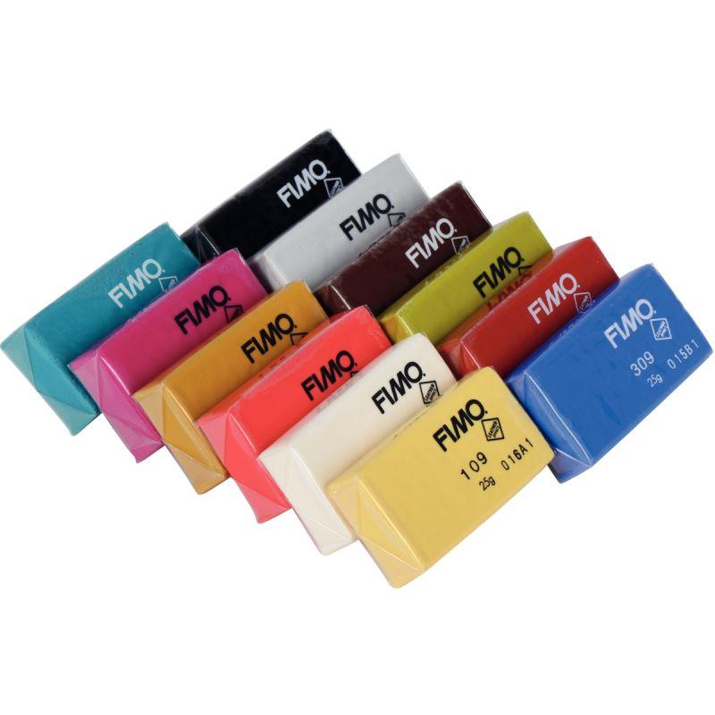 Image de  Sachet de 12 pains fimo effet cuir 25g 