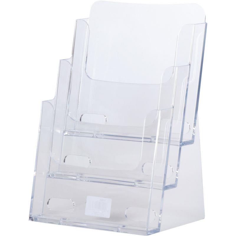 Image de  Porte-brochures vertical 3 compartiments 210x297mm transparent 