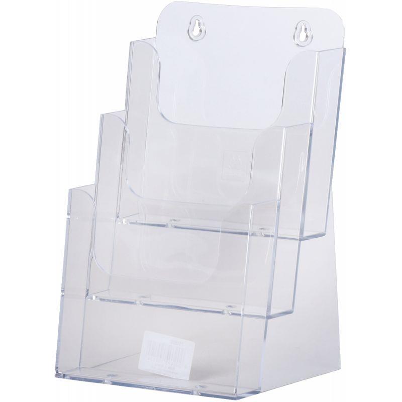 Image de  Porte-brochures vertical 3 compartiments 148x210mm transparent 