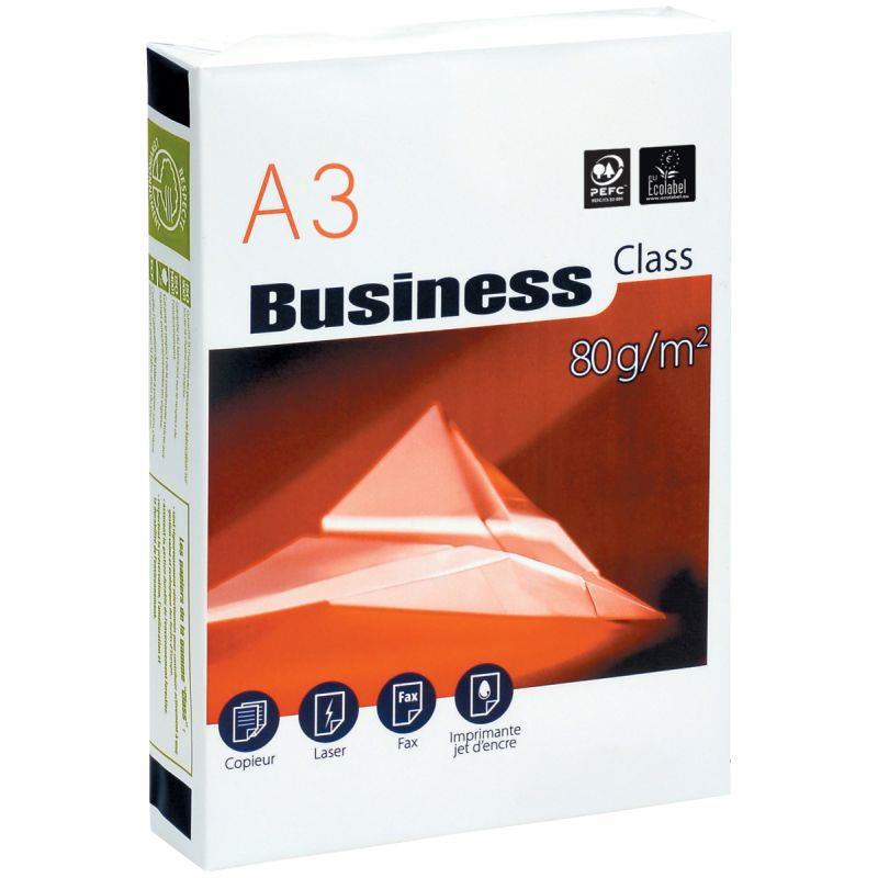 Image de  Carton de 5 ramettes de 500 feuilles format A3 80g blanc BUSINESS 