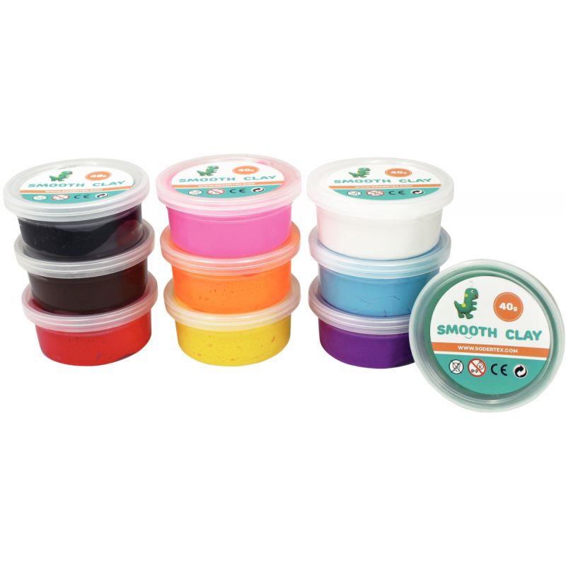 Image de  Set 10 pots pâte à modeler auto durcissante coloris assortis 