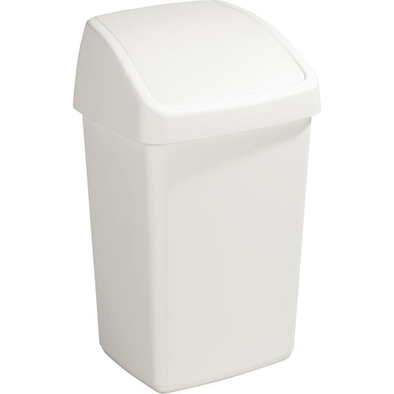 Image de  Poubelle à couvercle basculant 25L blanche 