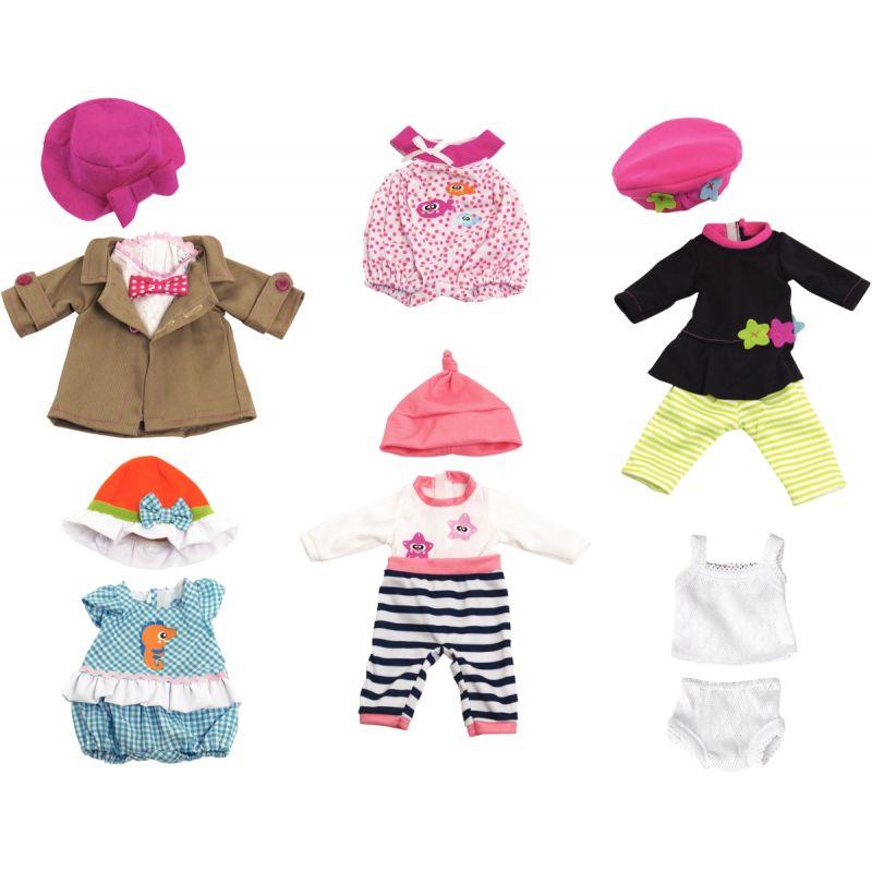 Image de  Lot de 5 tenues pour poupée fille 30 cm + sous-vêtements 
