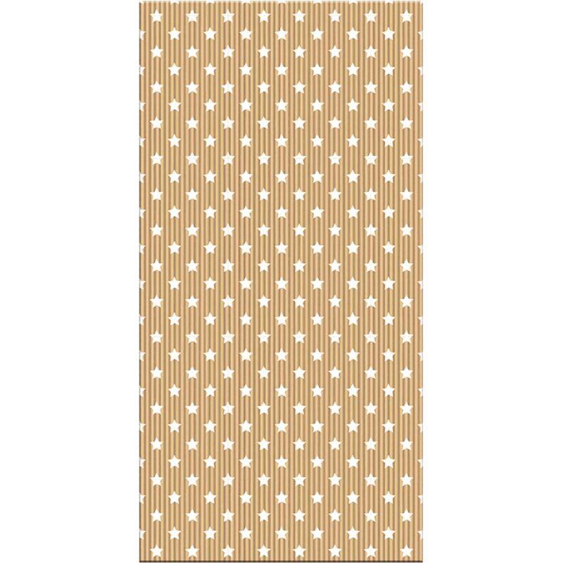 Image de  Sachet de 50 pochettes kraft 15x31+6cm étoiles 