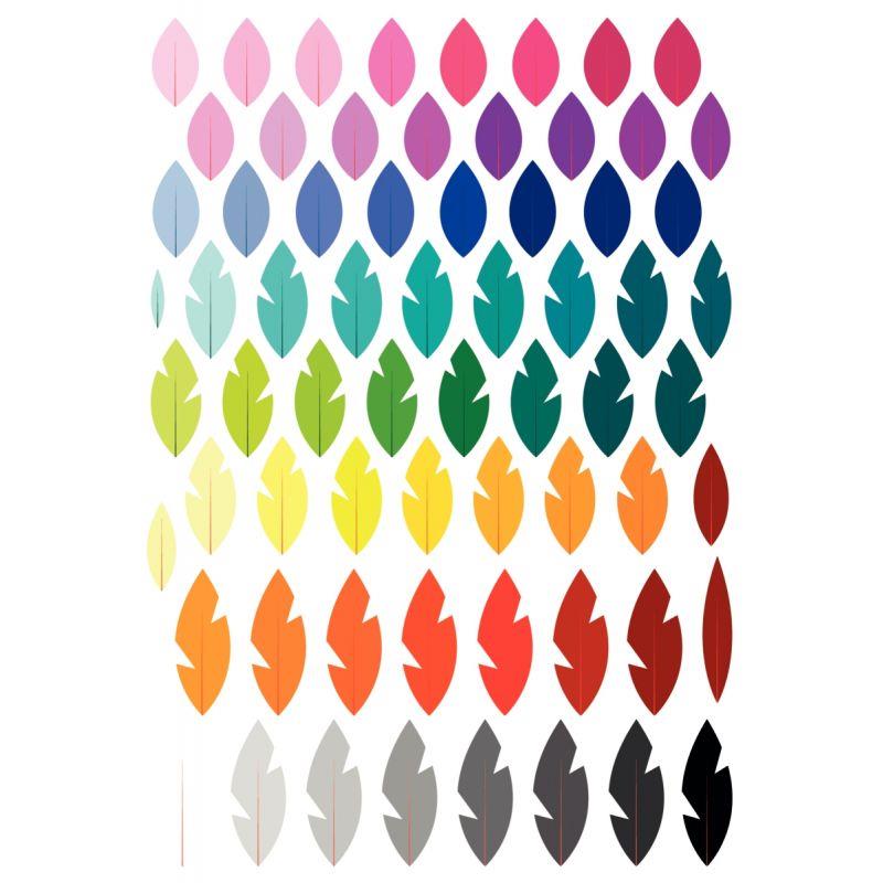 Image de  Pochette de 1320 gommettes adhésives repositionnables plumes assorties 